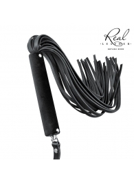 Черная кожаная плеть-флоггер - 84 см. - Notabu - купить с доставкой в Йошкар-Оле