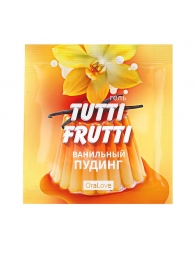 Пробник гель-смазки Tutti-frutti со вкусом ванильного пудинга - 4 гр. - Биоритм - купить с доставкой в Йошкар-Оле