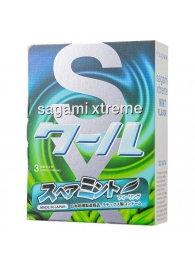 Презервативы Sagami Xtreme Mint с ароматом мяты - 3 шт. - Sagami - купить с доставкой в Йошкар-Оле