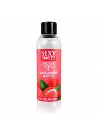 Массажное масло Sexy Sweet Nectar Lychee с феромонами и ароматом личи - 75 мл. - Биоритм - купить с доставкой в Йошкар-Оле