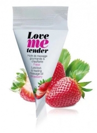 Съедобное согревающее массажное масло Love Me Tender Strawberry с ароматом клубники - 10 мл. - Love to Love - купить с доставкой в Йошкар-Оле