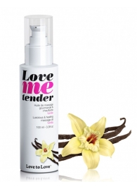 Съедобное согревающее массажное масло Love Me Tender Vanilla с ароматом ванили - 100 мл. - Love to Love - купить с доставкой в Йошкар-Оле