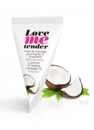 Съедобное согревающее массажное масло Love Me Tender Cocos с ароматом кокоса - 10 мл. - Love to Love - купить с доставкой в Йошкар-Оле