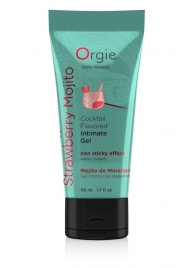 Съедобный интимный гель Orgie Lube Tube Cocktail Strawberry Mojito - 50 мл. - ORGIE - купить с доставкой в Йошкар-Оле