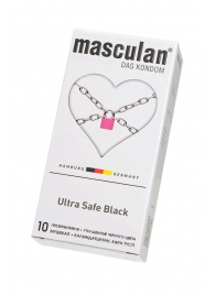 Ультрапрочные презервативы Masculan Ultra Safe Black - 10 шт. - Masculan - купить с доставкой в Йошкар-Оле