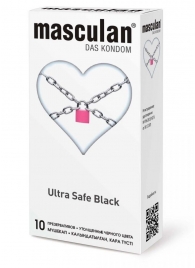 Ультрапрочные презервативы Masculan Ultra Safe Black - 10 шт. - Masculan - купить с доставкой в Йошкар-Оле