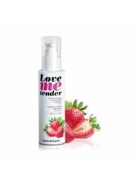 Съедобное согревающее массажное масло Love Me Tender Strawberry с ароматом клубники - 100 мл. - Love to Love - купить с доставкой в Йошкар-Оле