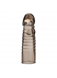 Дымчатая насадка-удлинитель Ribbed Realistic Penis Enhancing Sleeve Extension - 15,2 см. - BlueLine - в Йошкар-Оле купить с доставкой