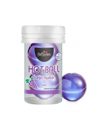 Лубрикант на масляной основе Hot Ball Beija Muito с ароматом винограда (2 шарика по 3 гр.) - HotFlowers - купить с доставкой в Йошкар-Оле