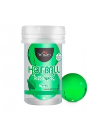 Лубрикант на масляной основе Hot Ball Beija Muito с ароматом мяты (2 шарика по 3 гр.) - HotFlowers - купить с доставкой в Йошкар-Оле