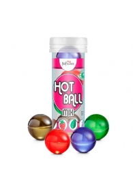 Ароматизированный лубрикант Hot Ball Mix на масляной основе (4 шарика по 3 гр.) - HotFlowers - купить с доставкой в Йошкар-Оле