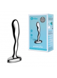 Стальной стимулятор простаты Stainless Steel Prostate Plug - 11,5 см. - b-Vibe - в Йошкар-Оле купить с доставкой