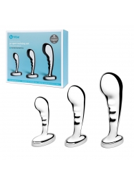 Набор из 3 стальных стимуляторов простаты Stainless Steel P-spot Training Set - b-Vibe - в Йошкар-Оле купить с доставкой