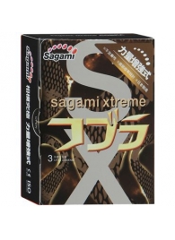 Суженные к основанию презервативы Sagami Xtreme COBRA - 3 шт. - Sagami - купить с доставкой в Йошкар-Оле