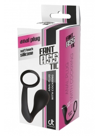 Черное эрекционное кольцо с анальной пробкой Anal Plug With Cockring - Dream Toys - в Йошкар-Оле купить с доставкой