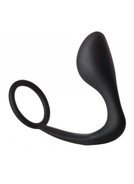 Черное эрекционное кольцо с анальной пробкой Anal Plug With Cockring - Dream Toys - в Йошкар-Оле купить с доставкой