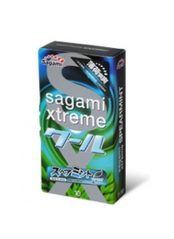 Презервативы Sagami Xtreme Mint с ароматом мяты - 10 шт. - Sagami - купить с доставкой в Йошкар-Оле