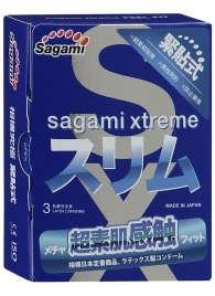 Розовые презервативы Sagami Xtreme FEEL FIT 3D - 3 шт. - Sagami - купить с доставкой в Йошкар-Оле