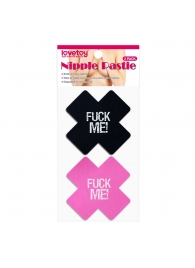 Набор из 2 пар пэстисов Cross Pattern Nipple Pasties - Lovetoy - купить с доставкой в Йошкар-Оле