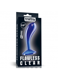 Синяя анальная втулка Flawless Clear Prostate Plug 6.0 - 15 см. - Lovetoy - в Йошкар-Оле купить с доставкой