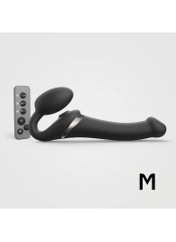 Черный безремневой страпон Multi Orgasm Size M с клиторальной стимуляцией - Strap-on-me - купить с доставкой в Йошкар-Оле
