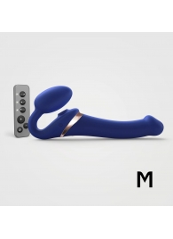 Синий безремневой страпон Multi Orgasm Size M с клиторальной стимуляцией - Strap-on-me - купить с доставкой в Йошкар-Оле