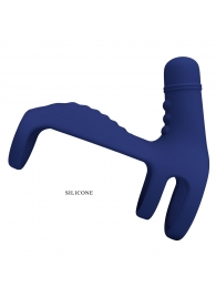Синяя вибронасадка на пенис Vibrating Penis Sling - Baile - в Йошкар-Оле купить с доставкой