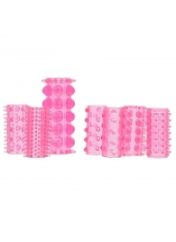 Набор из 7 розовых насадок на пенис ONE-A-DAY PENIS SLEEVES PINK - Seven Creations - в Йошкар-Оле купить с доставкой