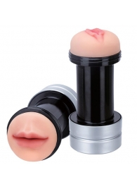 Двусторонний мастурбатор REALSTUFF 2 IN 1 HUMMER MOUTH   VAGINA - ротик и вагина - Dream Toys - в Йошкар-Оле купить с доставкой
