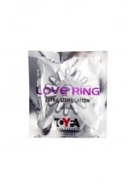 Прозрачное гелевое эрекционное кольцо с шипиками - Toyfa Basic - в Йошкар-Оле купить с доставкой