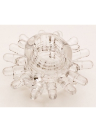 Прозрачное гелевое эрекционное кольцо с шипиками - Toyfa Basic - в Йошкар-Оле купить с доставкой