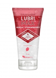 Интимный гель-смазка на водной основе Lubrimax Magic Strawberry - 75 мл. - ИнтелБИО - купить с доставкой в Йошкар-Оле