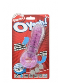 Фиолетовое эрекционное кольцо с вибрацией и пальчиком OYEAH PURPLE - Screaming O - в Йошкар-Оле купить с доставкой