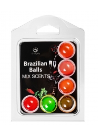 Набор из 6 шариков с ароматизированными массажными маслами Brazilian Balls - Secret Play - купить с доставкой в Йошкар-Оле