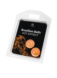 Набор из 2 шариков с массажным маслом Brazilian Balls с разогревающим эффектом - Secret Play - купить с доставкой в Йошкар-Оле