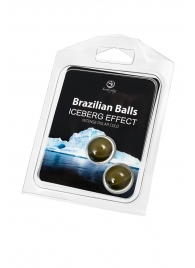 Набор из 2 шариков с массажным маслом Brazilian Balls с ледяным эффектом - Secret Play - купить с доставкой в Йошкар-Оле