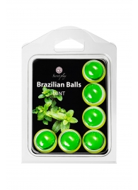 Набор из 6 шариков с массажным маслом Brazilian Balls с ароматом мяты - Secret Play - купить с доставкой в Йошкар-Оле