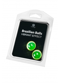 Набор из 2 шариков с массажным маслом Brazilian Balls с эффектом вибрации - Secret Play - купить с доставкой в Йошкар-Оле