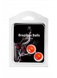 Набор из 2 шариков с массажным маслом Brazilian Balls с ароматом вишни - Secret Play - купить с доставкой в Йошкар-Оле