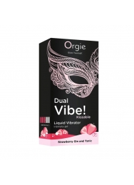 Съедобный жидкий вибратор Dual Vibe! со вкусом клубничного джина с тоником - 15 мл. - ORGIE - купить с доставкой в Йошкар-Оле