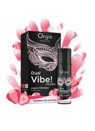 Съедобный жидкий вибратор Dual Vibe! со вкусом клубничного джина с тоником - 15 мл. - ORGIE - купить с доставкой в Йошкар-Оле