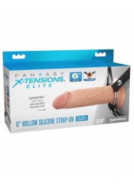 Полый страпон на ремнях 6’’ Hollow Silicone Strap-on - Pipedream - купить с доставкой в Йошкар-Оле