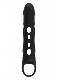 Черная насадка-удлинитель Vibrating Extender With Remote с вибрацией - Dream Toys - в Йошкар-Оле купить с доставкой