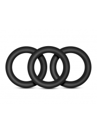 Набор из 3 черных эрекционных колец Black Small Penis Rings - Blush Novelties - в Йошкар-Оле купить с доставкой