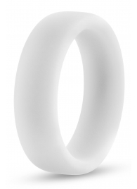 Белое люминесцентное эрекционное кольцо Silicone Glo Cock Ring - Blush Novelties - в Йошкар-Оле купить с доставкой