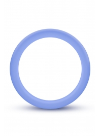 Голубое люминесцентное кольцо Silicone Glo Cock Ring - Blush Novelties - в Йошкар-Оле купить с доставкой