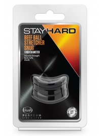 Черное эрекционное кольцо на мошонку Beef Ball Stretcher Snug - Blush Novelties - в Йошкар-Оле купить с доставкой
