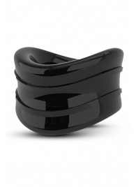 Черное эрекционное кольцо на мошонку Beef Ball Stretcher Snug - Blush Novelties - в Йошкар-Оле купить с доставкой