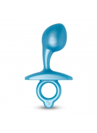 Голубая анальная пробка для массажа простаты Bulb Silicone Prostate Plug - 10,7 см. - b-Vibe - в Йошкар-Оле купить с доставкой