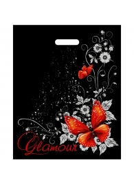Черный пакет Glamour с вырубной ручкой (38х47 см) - Сима-Ленд - купить с доставкой в Йошкар-Оле